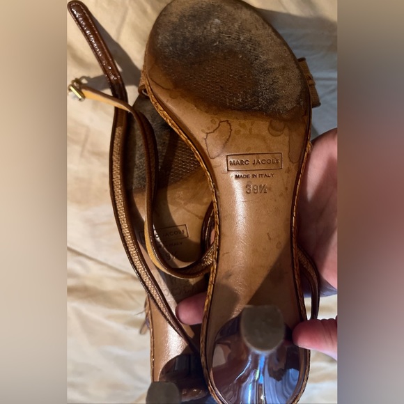 Marc Jacobs Heels 39.5 Strappy Dress Weave Sandals - Picture 6 of 6